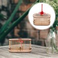 thumbnail image 4 of 1pc Elliptic Double Lattice Wooden Grasshopper Cage Grasshopper Carrying Case, 4 of 8