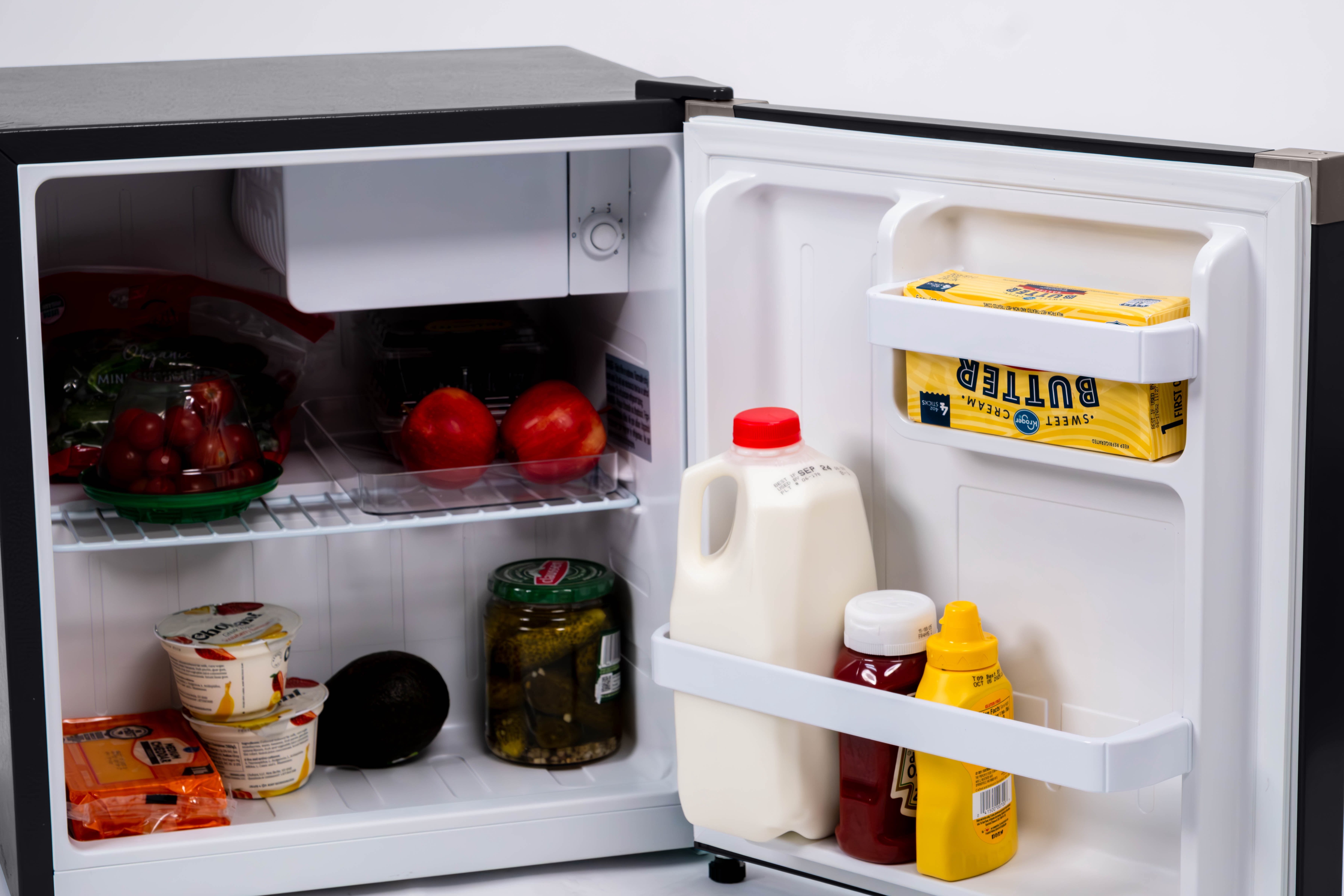 Frigidaire 1.6 Cu. ft. Compact Refrigerator with Chiller Compartment, Mini Fridge for Bedroom, Dorm, Office, Small Beverage Refrigerator, Slate