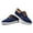 Blue, variant on Cyiecw Men's Invisible Height Increasing Elevator Shoes Lace-up Fashion Casual Shoes 2.36 Inches Taller