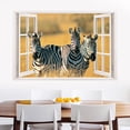 thumbnail image 1 of Adhesivos de pared 3D con cebra para ventana, safari, animales, pastizales, 90 x 60 cm, 1 of 3