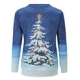 thumbnail image 4 of Noël Femmes Pull Col Rond Hiver Cardigan Mi Longueur Veste Graphique Imprimé Sweat-Shirt de Mode à Manches Longues Fermeture Blouse Hoodie Soft Outwear, 4 of 7