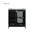 thumbnail image 5 of Seranor Modern Bathroom Vanity with Ceramic Sink, Shelves, Drawers, Wood, Black, 5 of 12