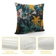 thumbnail image 4 of ARISTURING Throw Pillow Cover Retro Flowers Lily Silhouette Abstract Pattern Flowers Leaves Square Pillow Case Cushion Cover for Home Car Decorative, 4 of 5