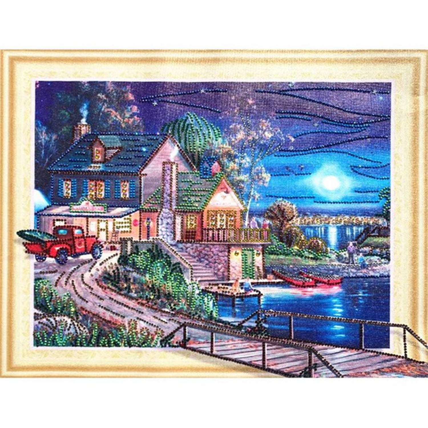 5D Partial Drill Diamond Painting Kit for Adults and Kids DIY Art Set