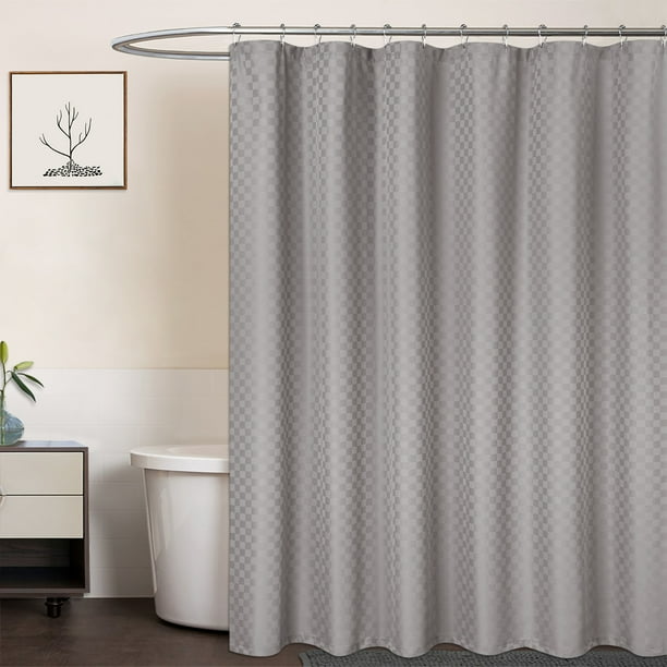 HOMERRY 72" x 72" Gray Shower Curtain Hotel Luxury Heavy Duty Thick Fabric Shower Curtain for