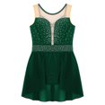 thumbnail image 4 of Kaerm Girls Gymnastics Leotard Ballet Dance Dress Latin Jazz Ice Skating Costume Lyrical Ballerina Outfits Green 16, 4 of 6