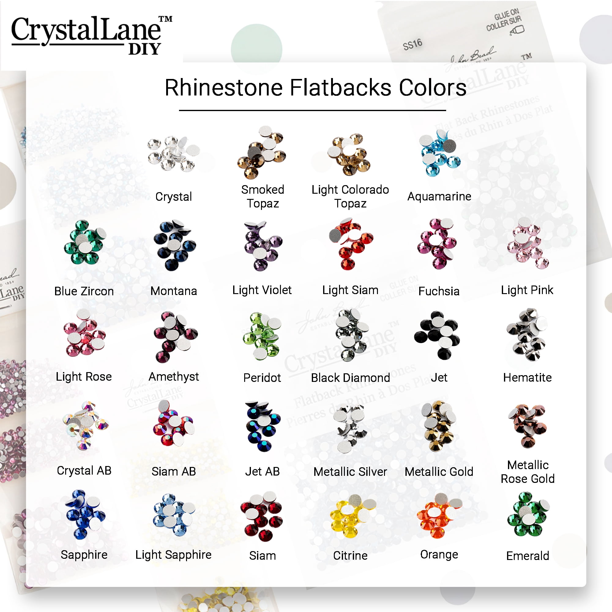 2880pcs Crystal Lane DIY SS12 (3mm) Orange Glass Round Flat Back Rhinestones for nail art, clothes design decorations