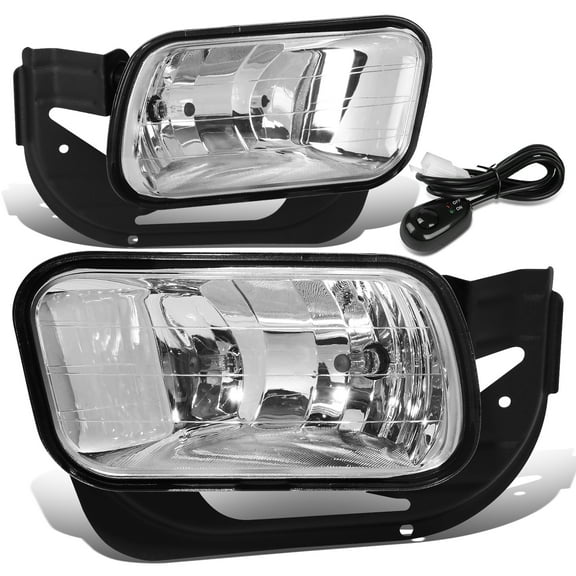 DNA Motoring FL-ZTL-331-CH For 2009 to 2018 Dodge Ram 1500 2500 3500 Pair Factory Style Clear Lens Driving Fog Lights w/ Switch 10 11 12 13 14 15 16 17