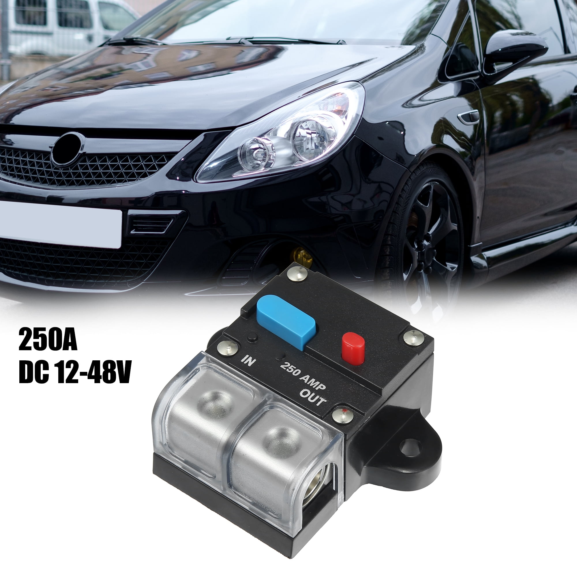 Car Fuse Holders Inverter Circuit Breaker Inline Protector 250 Amp for Car Audio