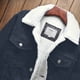 thumbnail image 3 of Chaquetas de Mezclilla Prendas de Vestir Para Hombres Chaqueta de Mezclilla Casual Y Cuello Alto de Terciopelo Abrigo de Chaqueta de Un Solo Pecho Odeerbi ODB-4, 3 of 5