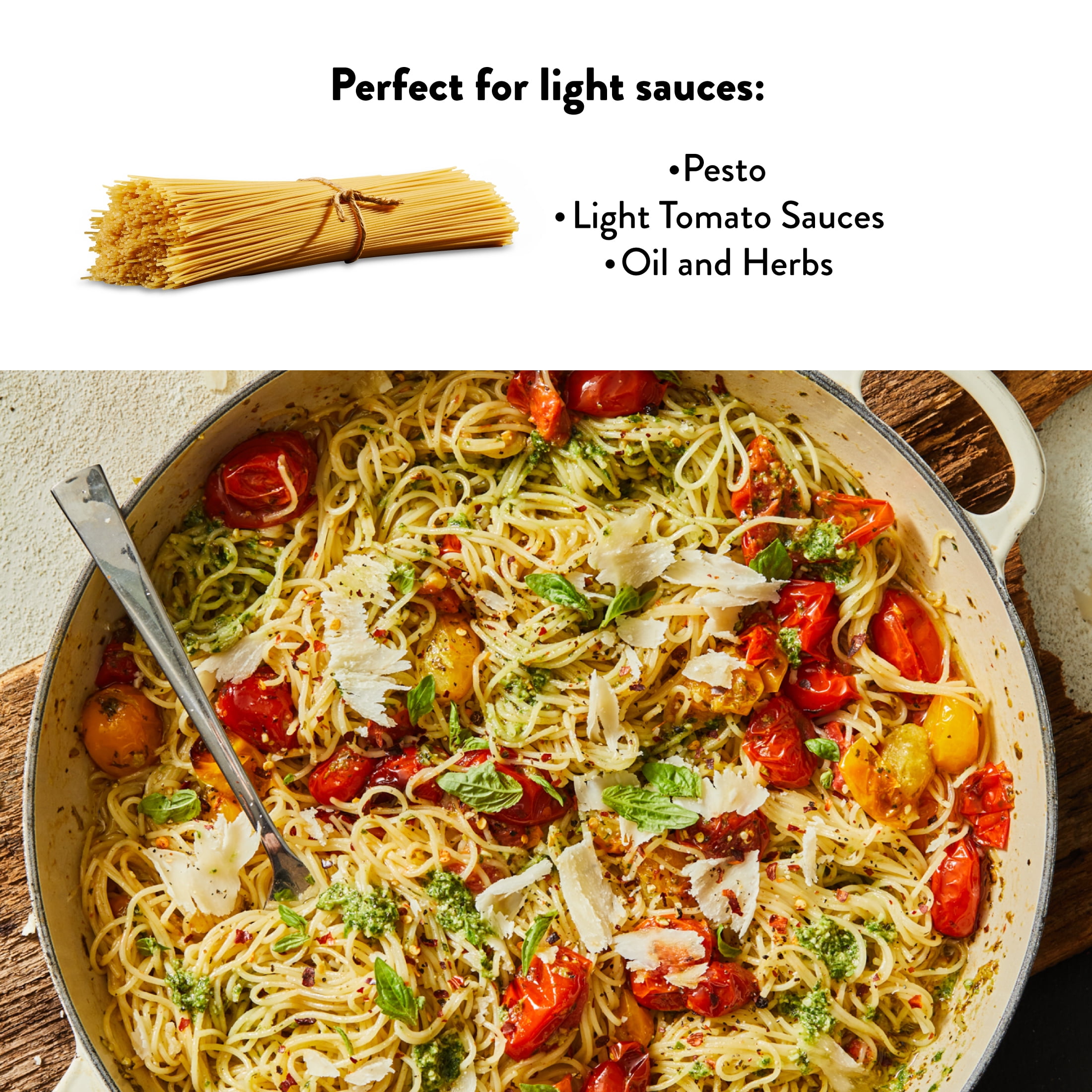 DeLallo Capellini Pasta, Angel Hair, Made in Italy, Non-GMO, Shelf  Stable, 1lb Bag