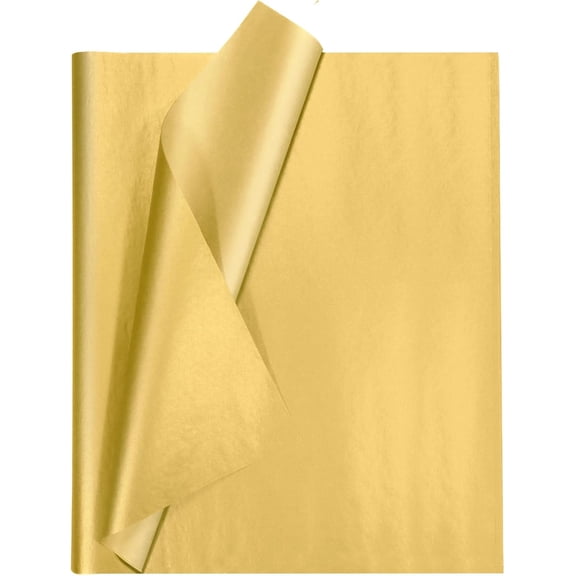 HearthHarmony 100 Sheets Gold Tissue Paper Artdly 12 x 20 Inches Gold Wrapping Paper Bulk for Weddings Birthday DIY Project Wrapping Crafts Decor