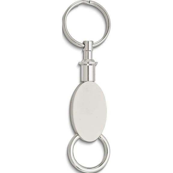 Fashion Silver-Tone Valet Key Ring (0.75 X 4) Made In China gm4937
