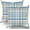 Blue Teal Plaid, variant on Easter Pillow Covers 18x18 Set of 2 Spring Pink Green Buffalo Plaid Print Holiday Decorative Throw Pillows Easter Decorations Pillowcase Cotton Square Cushion Cover Decor for Home Couch Bed Soft