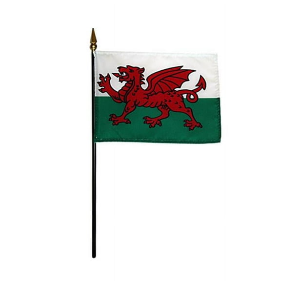 Annin Flagmakers 213921 4 x 6 in. Eb Wales Mounted - 12 Pack