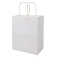 thumbnail image 1 of Bolsa de papel kraft bagmad de 8 x 12 x 25 cm con asas, 100 unidades, 1 of 8