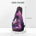 thumbnail image 3 of ZNDUO Sling Bag, Men Shoulder Backpack Small Cross Body Chest Sling Backpack-Triangle Space Stars Pattern, 3 of 8