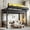Black, variant on Twin XL Metal Loft Bed with Pegboard, Storage Shelves, LED Lights & USB Ports,Black
