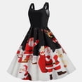 thumbnail image 3 of Christmas Vintage Swing Dress Elegant Long Dresses Sleeveless Cocktail Dress for Christmas Birthday New Year, 3 of 4