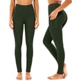 thumbnail image 3 of JnLxul Leggings for Women Casual Workout High Waisted Slim Stretchy Tights Yoga Pants with Pockets for Outdoor Running(Large,Army Green), 3 of 8