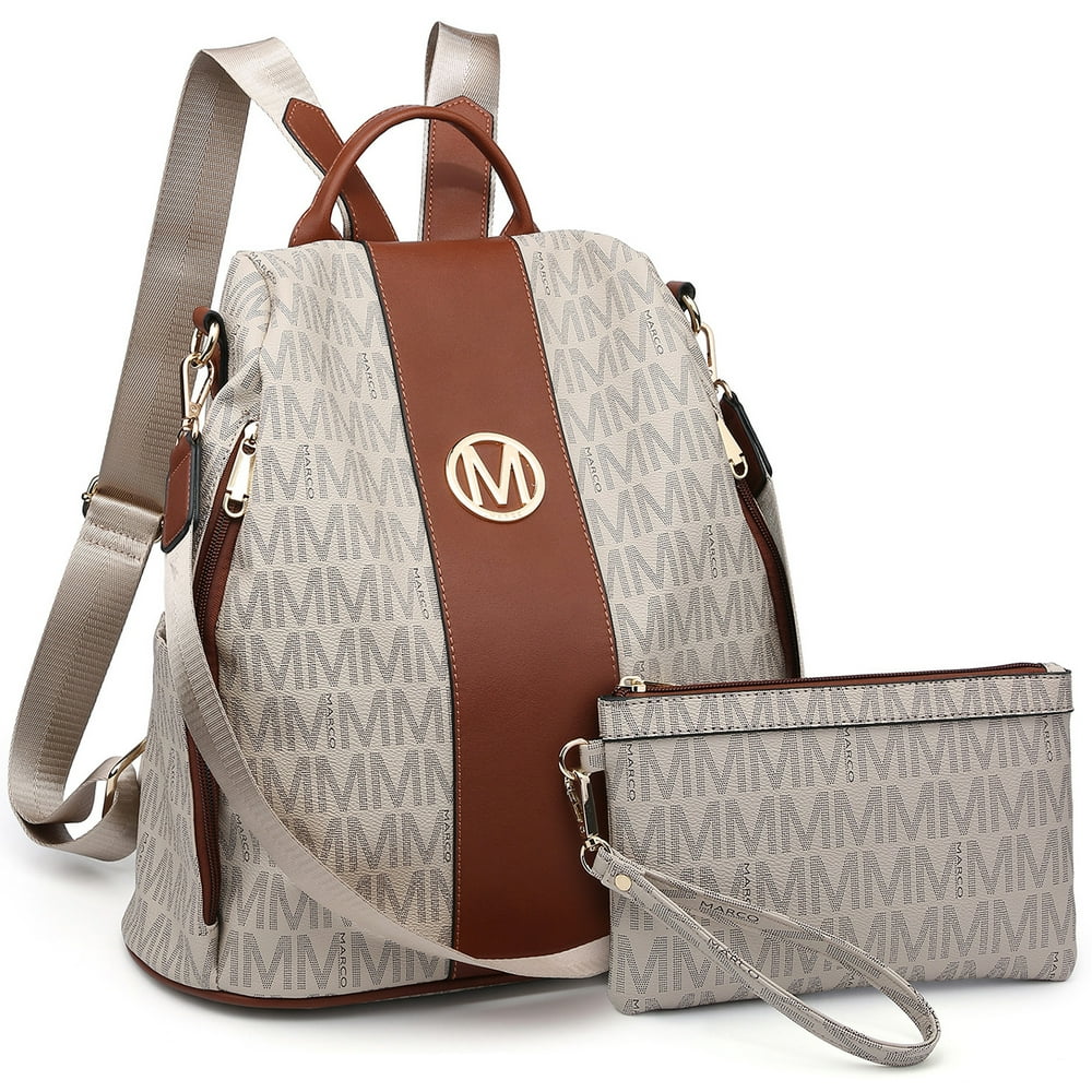 MKP MKP Women Fashion Backpack Purse Signature AntiTheft Rucksack