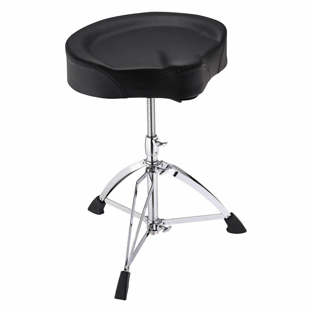 Saddle Drum Stool Throne Drummer Seat Pad Chair Adjustable Folding