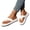 White, variant on Women's Thick Platform Flip Flops Soft Leather Strap Casual Summer Beach Non Slip Chunky Sole Slip on Daily Wear Thong Sandals White 37(US-6.5)