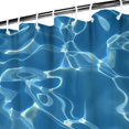 thumbnail image 4 of Ensemble de Rideau de Douche avec Doublure à Boutons-Pression, Tissage Bleu Minimaliste Moderne (5) Rideaux de Douche Doublure de Douche Imperméable, Rideau de Salle de Bain Minimaliste en Polyester, 72x72 Pouces, 4 of 4