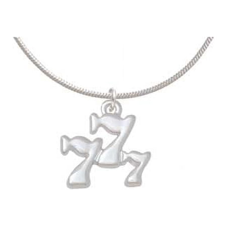 Three Lucky 7s Charm Necklace 18 +2 Extender