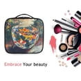 thumbnail image 6 of FORMRS Travel Makeup Bag Large Capacity Train Case Cosmetic Organizer with Adjustable Dividers, Colorful Goldfish, 6 of 8