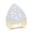 Yellow, variant on 14K White Gold Round Diamond Teardrop Nicoles Dream Collection Ring 4cttw
