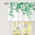thumbnail image 4 of Eucalyptus Turquoise Green Leaves Curtain Valance for Window Treatments Botanical Floral Plant Rod Pocket Kitchen Treatment Flower Drapes for Bathroom Bedroom Living Room 1 panel (52x18 Inch), 4 of 5
