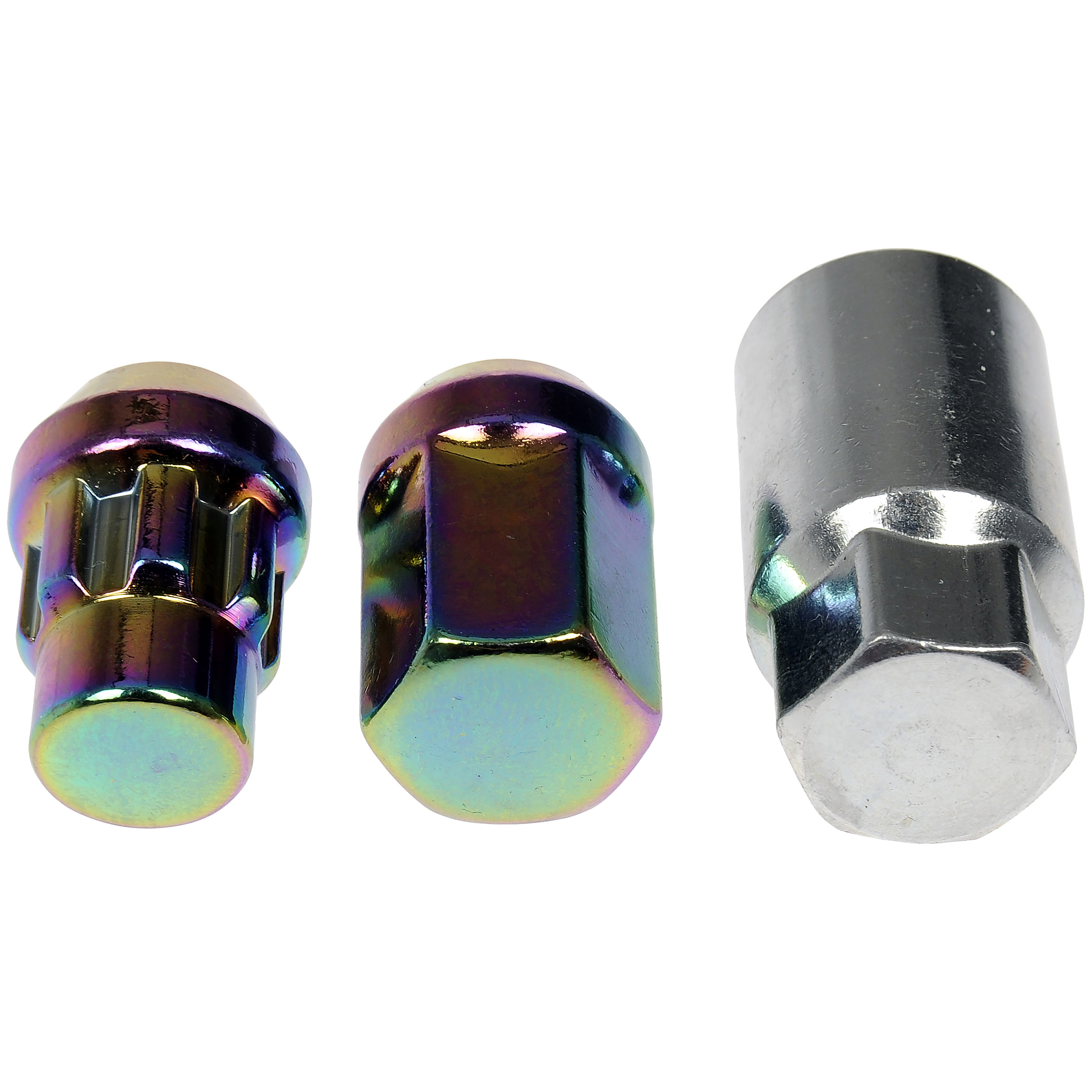 Dorman 713-275G Wheel Lug Nut for Specific Models, Rainbow/Neo-Chrome (Pack of 20)