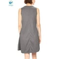 thumbnail image 3 of Deago Women's Summer Cotton Sleeveless Beach Dress Casual Swing T-Shirt Pocket Loose Dresses Plus Size (Gray, XL), 3 of 8