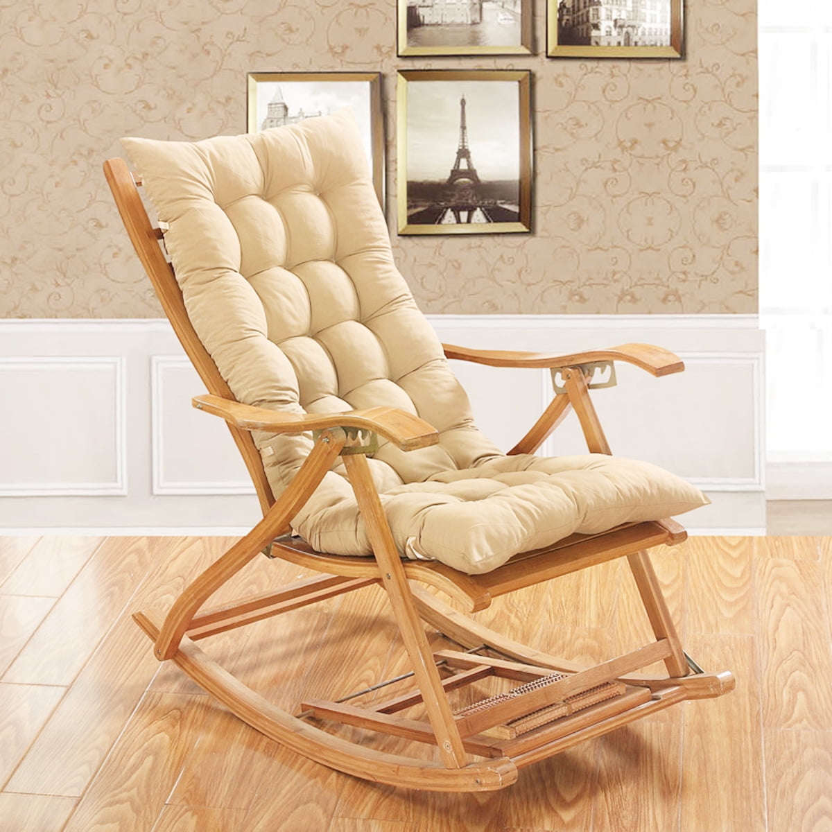 Rocking Chair Cushion 49x18inch Color : 1, Size : 125x46cm Coussin De Loisirs Épaississant Remplacement Anti-dérapant Patio De Jardin Inclinable Extérieur Daylight Rocking Chair Cushion 