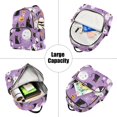 thumbnail image 5 of FORMRS Mini Backpack Purse for Women Travel Daypack Casual Shoulder Bag, Purple Halloween Pattern, 5 of 7