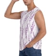 thumbnail image 3 of Goofa Lavender Flowers Printed Men's Sleeveless T-Shirt - Athletic Gym Workout Tank Top for Men - Moisture-Wicking, UPF 30+ Quick-Dry Muscle Tee-Medium, 3 of 8