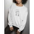 thumbnail image 3 of Woman With Big Circular Earrings Sweatshirt Women -Image by Shutterstock, Female 4X-Large, 3 of 4