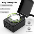 thumbnail image 4 of Mechanical Timer BN-LINK 24 Hour w/ 2 Grounded Outlets 15A, 4 of 8