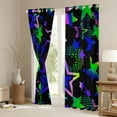 thumbnail image 3 of Feelyou Purple Stars Black Out Curtains, Neon Gradient Love Heart Curtains Pack of 2 (42x63 Each), Teens Kids Boys Girls Bedroom Curtains, Black Out Curtains Decor, 3 of 6