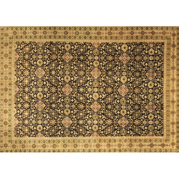 Ahgly Company Indoor Rectangle Persian Brown Traditional Area Rugs, 6' x 9'