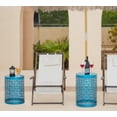 thumbnail image 3 of Y&M Outdoor Heavy Duty Metal Round End Table, Blue (Set of 3), 3 of 7