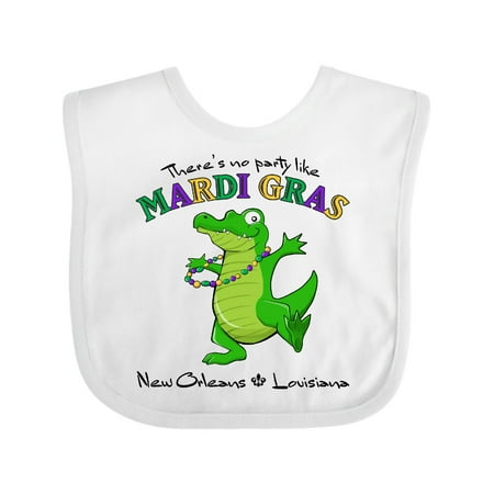 

Inktastic There s No Party Like Mardi Gras-alligator Gift Baby Boy or Baby Girl Bib
