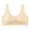Beige, variant on Gymayou Front Button Closure Bra for Older Women No Underwire Floral Lace Wireless Comfort Bra Wide Strap Full Coverage Bras Beige L