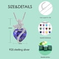 thumbnail image 7 of Blaniy Sterling Silver December Birthstone Heart Necklace Butterfly Pendant Jewelry Gift for Women, 7 of 7