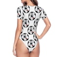 thumbnail image 4 of Fotbe Happy Football Women's Crew Neck Short Sleeves Bodysuit Tops Round Neck Slim Sleeveless Soft Comfortable Basic-Medium, 4 of 9
