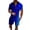Blue, variant on Vedolay Shorts Tracksuit Men's 2 Piece Sets Beach Clothes Summer Tracksuits Short Sleeve Zip Suit for Casual Party,Black 5XL