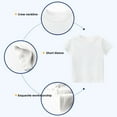 thumbnail image 4 of 7 Pack Toddler Boys Solid Short-Sleeve Tee Shirts 100% Cotton Crew Neck T-Shirt for Boys Girls Size 2-7T, 4 of 5