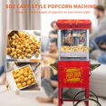 thumbnail image 6 of Joqixon Popcorn Machine Maker With 8 Oz Kettle Makes Up to 32 Cups Popcorn Machine Cart Vintage-Style Popper on Wheels Popcorn Machines for Home - Red, 6 of 14