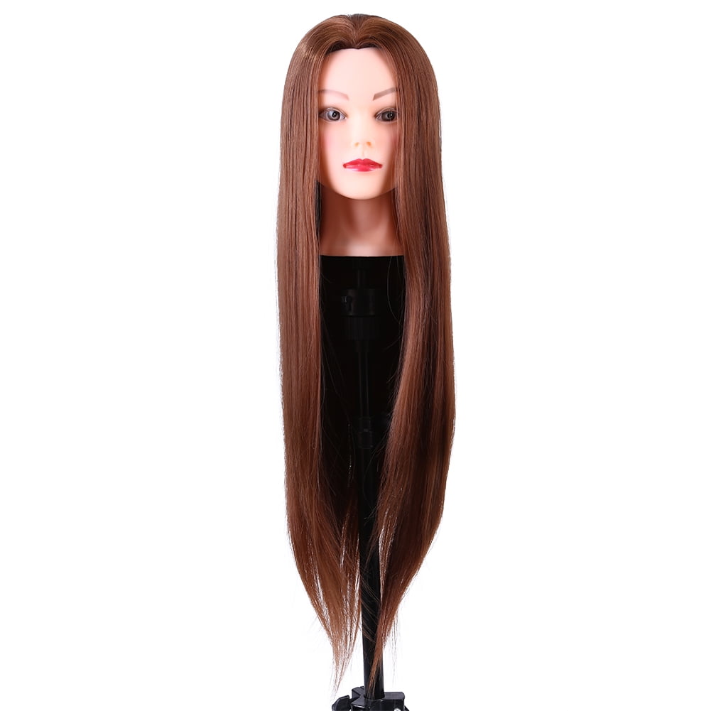 Neverland Training Head, 30 Inch Brown 100% Synthetic Fiber Hair  Hairdressing Hairdresser Mannequin Styling Dolls Head Practice Braiding  with Table